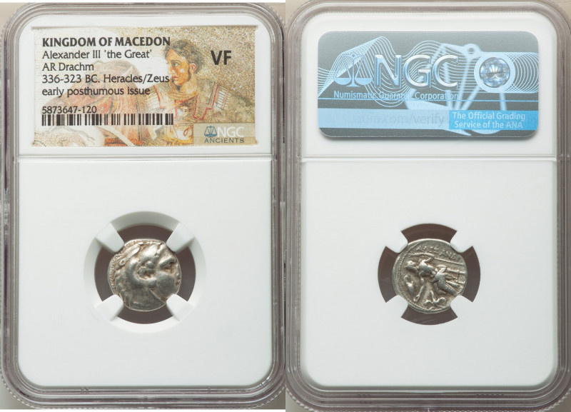 MACEDONIAN KINGDOM. Alexander III the Great (336-323 BC). AR drachm (15mm, 9h). ...