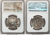 THRACIAN ISLANDS. Thasos. Ca. 2nd-1st centuries BC. AR tetradrachm (33mm, 11h). NGC Fine, scratches. Ca. 148-90/80 BC. Head of Dionysus right, wreathe...