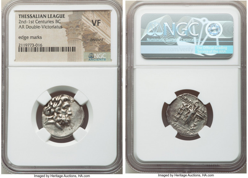 THESSALY. Thessalian League. Ca. 2nd-1st centuries BC. AR stater or double victo...