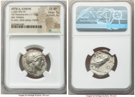 ATTICA. Athens. Ca. 440-404 BC. AR tetradrachm (23mm, 17.14 gm, 1h). NGC Choice XF 5/5 - 4/5. Mid-mass coinage issue. Head of Athena right, wearing ea...