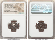 ATTICA. Athens. Ca. 2nd-1st centuries BC. AR drachm (20mm, 4.15 gm, 12h). NGC Choice Fine 5/5 - 5/5. New style coinage, ca. 148-138 BC(?). Head of Ath...