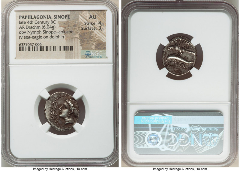 PAPHLAGONIA. Sinope. Ca. late 4th century BC. AR drachm (21mm, 6.04 gm, 7h). NGC...