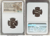 PAPHLAGONIA. Sinope. Ca. late 4th century BC. AR drachm (21mm, 6.04 gm, 7h). NGC AU 4/5 - 3/5. Astuo-, magistrate. Head of nymph left, wearing triple ...