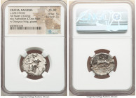 CILICIA. Nagidus. Ca. 420-370 BC. AR stater (22mm, 10.67 gm, 2h). NGC Choice XF 4/5 - 3/5. Aphrodite, wearing turreted crown, seated left, with phiale...