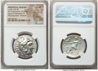 PHOENICIA. Aradus. Ca. 245-165 BC. AR tetradrachm (29mm, 16.93 gm, 12h). NGC Choice VF 5/5 - 3/5, scratch, brushed. Posthumous issue in the name and t...