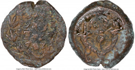 JUDAEA. Hasmoneans. Alexander Jannaeus (103-76 BC). AE prutah (15mm, 5h). NGC XF. Jerusalem. Yehonatan the High Priest and the Council of the Jews (Pa...