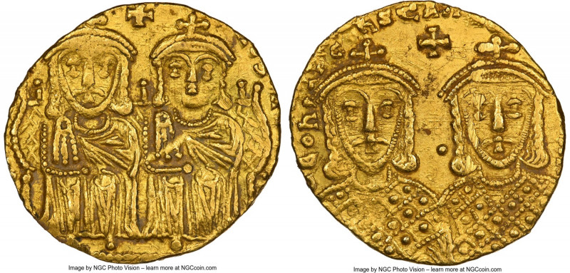 Leo IV the Khazar (AD 775-780), with Constantine VI, Leo III, and Constantine V....