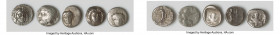 ANCIENT LOTS. Greek. Lot of five (5) AR drachms. VG-VF. Includes: Five Greek AR drachms, various types and themes. Total of five (5) coins in lot. SOL...