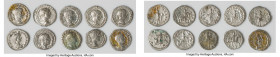ANCIENT LOTS. Roman Imperial. Lot of ten (10) AR denarii. Choice VG-Choice XF. Includes: Ten Roman Imperial AR denarii, various rulers and types. Tota...