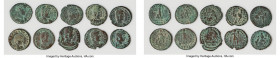ANCIENT LOTS. Roman Imperial. Ca. mid-late 4th century AD. Lot of ten (10) AE3/4 or BI nummi. Fine-Choice Fine. Includes: Ten Roman Imperial AE3/4 or ...