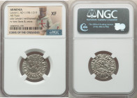 Cilician Armenia. Levon I 4-Piece Lot of Certified Trams ND (AD 1198-1219) XF NGC, 22mm. Levon I enthroned facing / Two lions and cross. Sold as is, n...