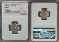 Ivan Aleksander Gros ND (1331-1371) MS63 NGC, D&D-9.1.2. 1.28gm. A Choice Mint State coin with champagne-toned fields. 

HID09801242017

© 2022 Herita...
