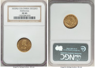 Republic gold Escudo 1833-RU XF45 NGC, Popayan mint, KM81.2. Antiqued golden color with blue-gray and merlot tone. 

HID09801242017

© 2022 Heritage A...