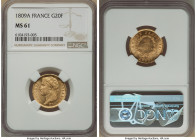 Napoleon gold 20 Francs 1809-A MS61 NGC, Paris mint, KM695.1. A Mint State gold Franc with velveteen fields. 

HID09801242017

© 2022 Heritage Auction...