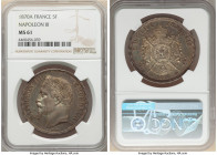 Napoleon III 5 Francs 1870-A MS61 NGC, Paris mint, KM799.1, Gad-739. Reflective luster under colorful heavily toned surfaces. 

HID09801242017

© 2022...