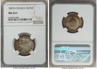 Republic Franc 1887-A MS65+ NGC, Paris mint KM822.1. Ceres head type with amber and russet toning. 

HID09801242017

© 2022 Heritage Auctions | All Ri...