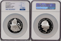 Elizabeth II silver Proof "Lion of England" 10 Pounds (5 oz) 2022 PR70 Ultra Cameo NGC, KM-Unl. S-TBCSC2. Royal Tudor Beasts series. First releases. L...