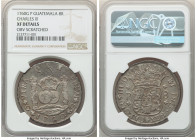 Charles III 8 Reales 1760 G-P XF Details (Obverse Scratched) NGC, Nueva Guatemala mint, KM27.1. First year and most scarce date of type. 

HID09801242...