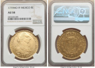 Charles III gold 8 Escudos 1779 Mo-FF AU58 NGC, Mexico City mint, KM156.2. Semi-Prooflike lustrous fields with decent strike and quality portrait. 

H...