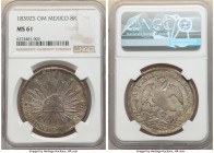 Republic 8 Reales 1839 Zs-OM MS61 NGC, Zacatecas mint, KM377.13, DP-Zs19. Early date and toned in shades of gold, bronze, tan and khaki-green with wea...