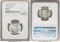 5-Piece Lot of Certified Assorted Issues NGC, 1) India: Portuguese Administration 1/2 Rupia 1936 - MS65, KM23 2) Portugal: Pedro V 50 Reis 1861 - MS64...