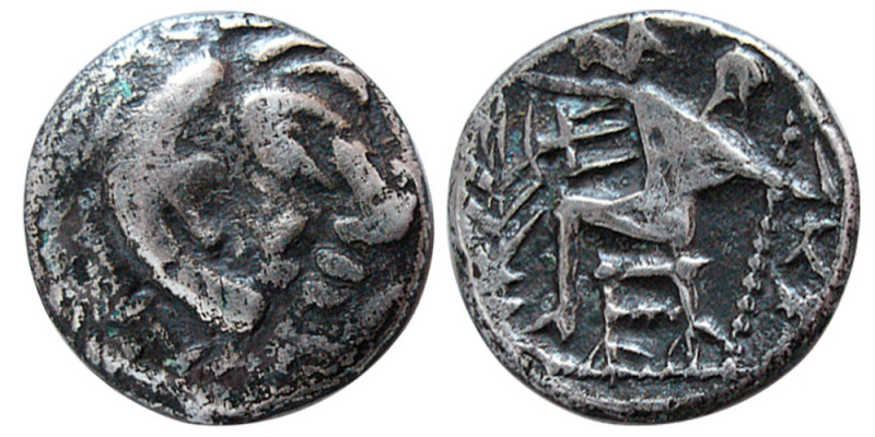 ARABIA. Imitation of Abi'el. Circa 2nd-1st Century BC. AR Drachm (3.85 gm; 15 mm...