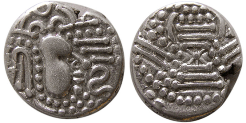 INDIA: Chalukyas of Gujarat, AD 950-1050. AR drachm (4.20 gm; 16 mm). Gadhaiya T...