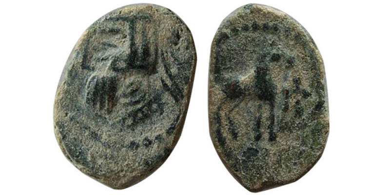 KINGS of PARTHIA. Artabanos IV (AD 10-41). Æ chalkos (0.80 gm; 12 mm). Rhagae mi...