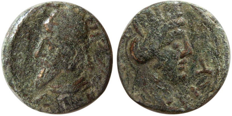 KINGS of PARTHIA. Vologases III (AD 105-147). Æ dichalkos (3.70 gm; 16 mm). Sele...