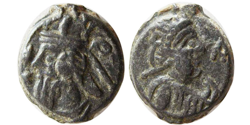 KINGS of PARTHIA. Vologases IV (AD 147-191). Æ dichalkos (2.93 gm; 16 mm). Seleu...