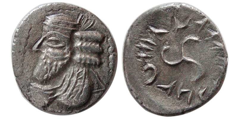 KINGS of PERSIS; Pakor I. 1st century AD. AR drachm (3.03 gm; 18 mm). Bearded bu...