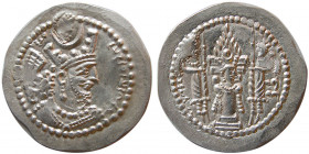 SASANIAN KINGS. Varhran V,  420-438 AD. AR Drachm.Ray "RD" mint.
