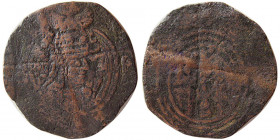 SASANIAN KINGS, Queen Buran. 631-632. Æ unit. Western style. RRR.