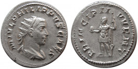 ROMAN EMPIRE; Philip II caesar, 244 – 247. AR Antoninianus .
