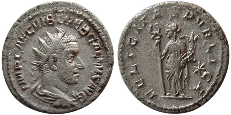 ROMAN EMPIRE. Trebonianus Gallus. AD 251-253. AR Antoninianus (3.22 gm; 22 mm). ...