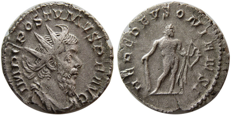 ROMAN EMPIRE. Postumus. AD. 259-268. AR Antoninianus (2.98 gm, 21 mm). Trier min...