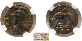 ROMAN EMPIRE. Constantinian, Æ 3/4 (BI Nummus). NGC-MS.