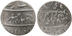 INDIA, Mughal. Aurangzeb, 1658-1707 AD. AR Rupee. Surat mint, Year 38.