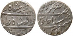 INDIA, Mughal. Muhammad Shah. 1719-1748. AR Rupee. Akhtarnagar Awadh, Yr. 10.