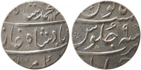 INDIA, Mughal. Muhammad Shah. 1719-1748. AR Rupee. Ahmadabad, Year 9.