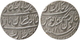INDIA, Mughal. Muhammad Shah. 1719-1748. AR Rupee. Shahjahanabad, Year 18.