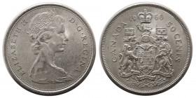 CANADA; Elizabeth II, 1966. 50 Cents.