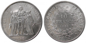 FRANCE, Republic. 1965. Silver 10 francs.