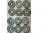 GROUP LOT OF 6 CHINESE Bronze Cash.
