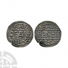 Kings of Kent - Eadberht Praen - Canterbury / Eahdeneh - Variant Three Line Penny 796-798 A.D. Obv: EAD / BEARHT / REX in three lines with last HT lig...