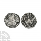 John - Oxford / Miles - Short Cross Penny 1204-1209 A.D. Class 5b1. Obv: facing bust with HENRICVS REX legend. Rev: short voided cross and quatrefoils...