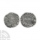 Henry III - Canterbury / Nichole - Mis-Struck Short Cross Penny 1217-1242 A.D. Class 7c. Obv: facing bust with HENRICVS REX legend. Rev: short voided ...