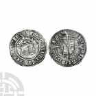 Henry VII - Profile Groat 1505-1509 A.D. Regular issue. Obv: profile bust with HENRIC VII DI GRA REX ANG Z FR legend and 'pheon' mintmark. Rev: long c...