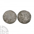 Ireland - Elizabeth I - Shilling 1601-1602 A.D. Third (base) coinage. Obv: arms with ELIZABETH D G ANG FRA ET HIBER RE legend and uncertain mintmark. ...