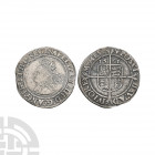Elizabeth I - 1561 - Sixpence Third-fourth issues, small bust. Obv: profile bust with rose behind and ELIZABETH D G ANG FR ET HI REGINA legend and 'ph...